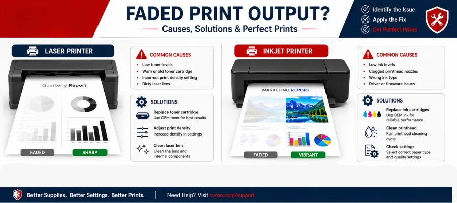 FADED PRINTER OUTPUT