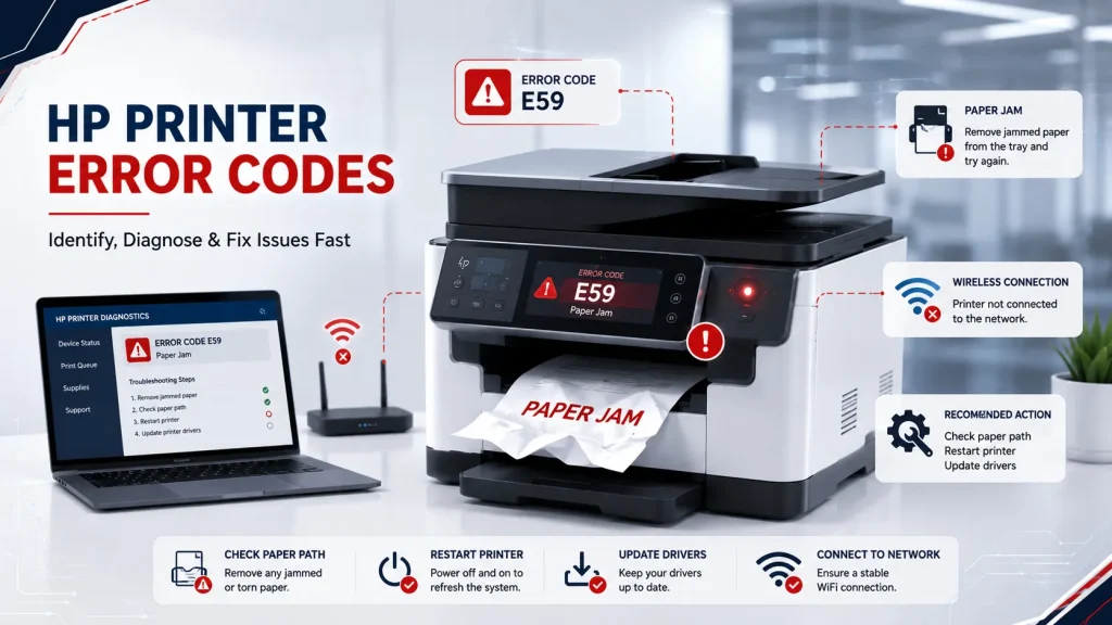 hp printer error codes