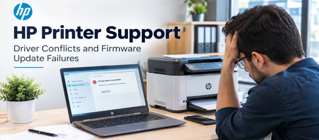 HP Printer Support: Driver Conflicts and Firmware Update Failures